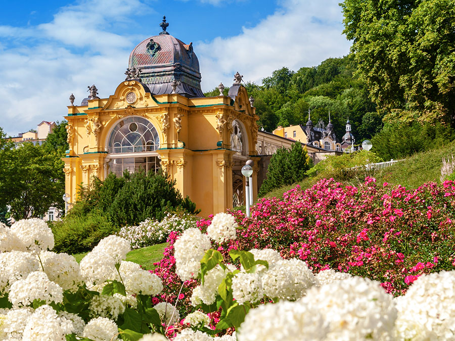 Romantic architecture of Bohemia. Marianske Lazne (Marienbad), Czech Republic